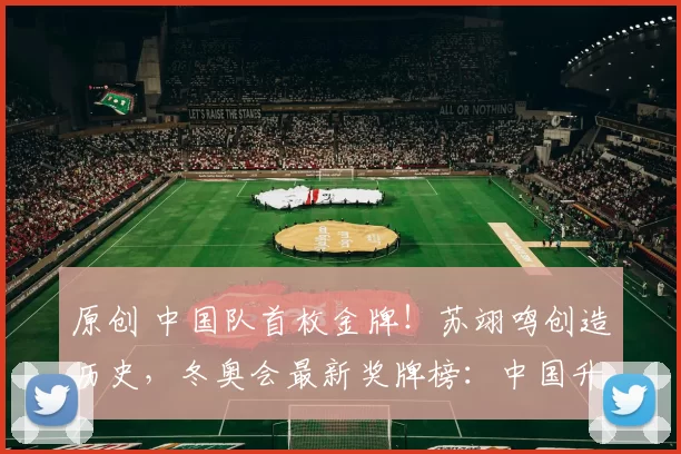 原创 中国队首枚金牌!苏翊鸣创造历史,冬奥会最新奖牌榜:中国升第十六